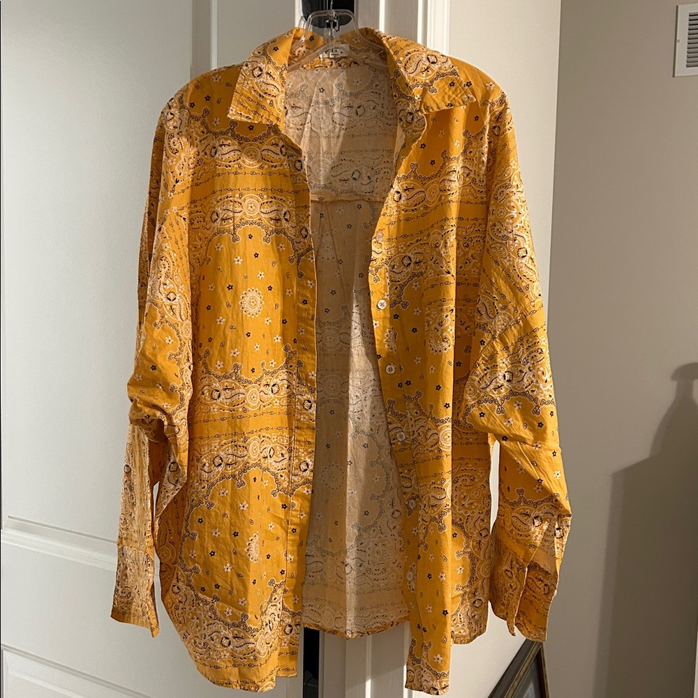 POL orange paisley/ bandana blouse. Never worn.